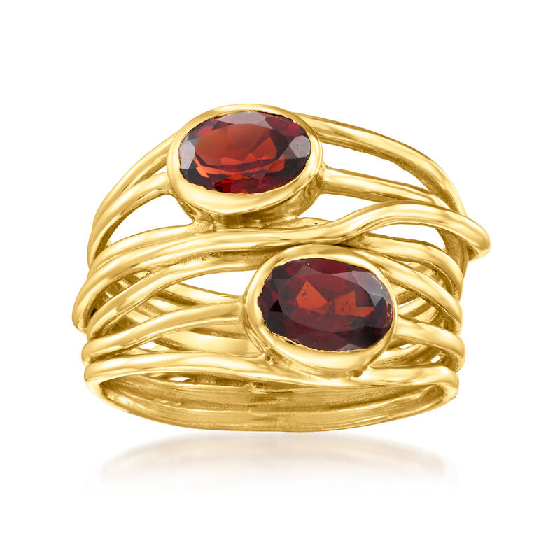 1.60 ct. t.w. Garnet Highway Ring in 18kt Gold Over Sterling image number 0