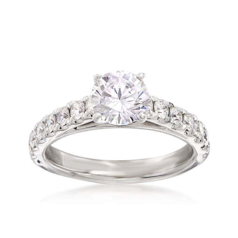 .63 ct. t.w. Diamond Engagement Ring Setting in 14kt White Gold image number 0