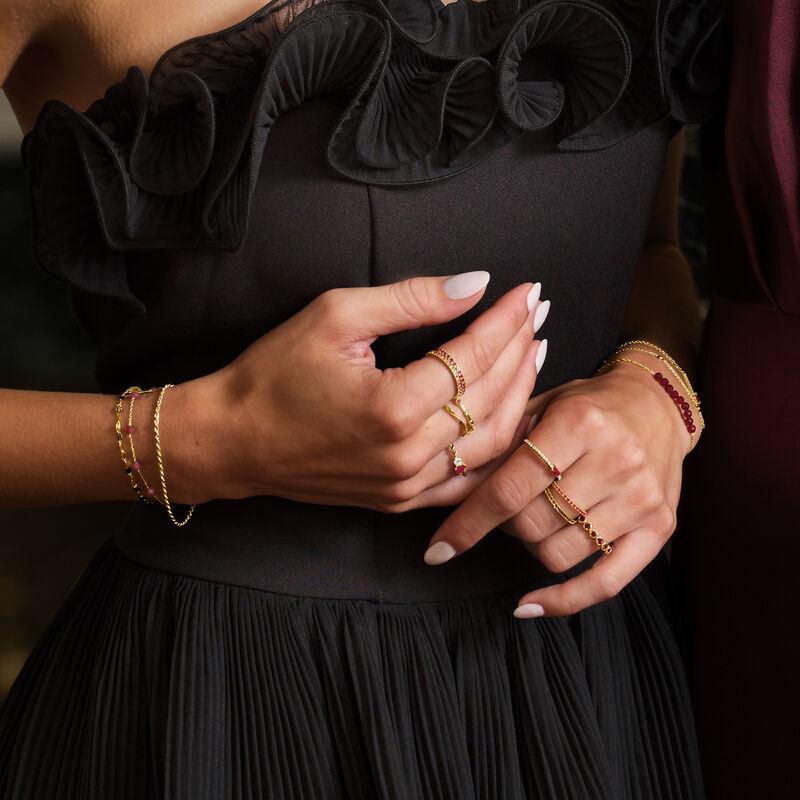 1.5mm 14kt Yellow Gold Twisted Rope-Chain Bracelet image number 3