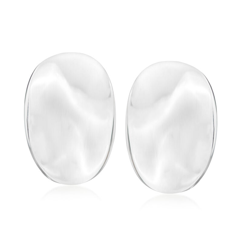 Zina Sterling Silver Curved Clip-On Earrings  image number 0