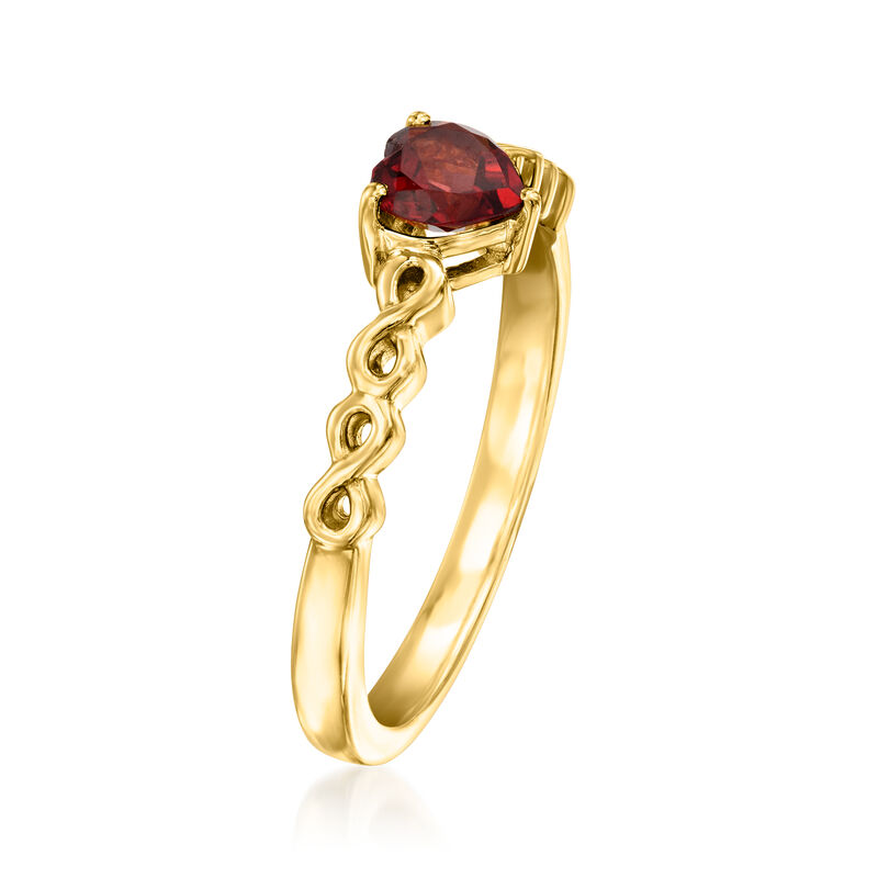 .50 Carat Garnet Heart Ring in 18kt Gold Over Sterling image number 2