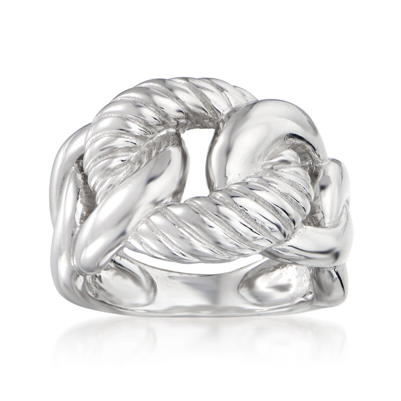 Sterling Silver Interlocking Circle Ring image number 0