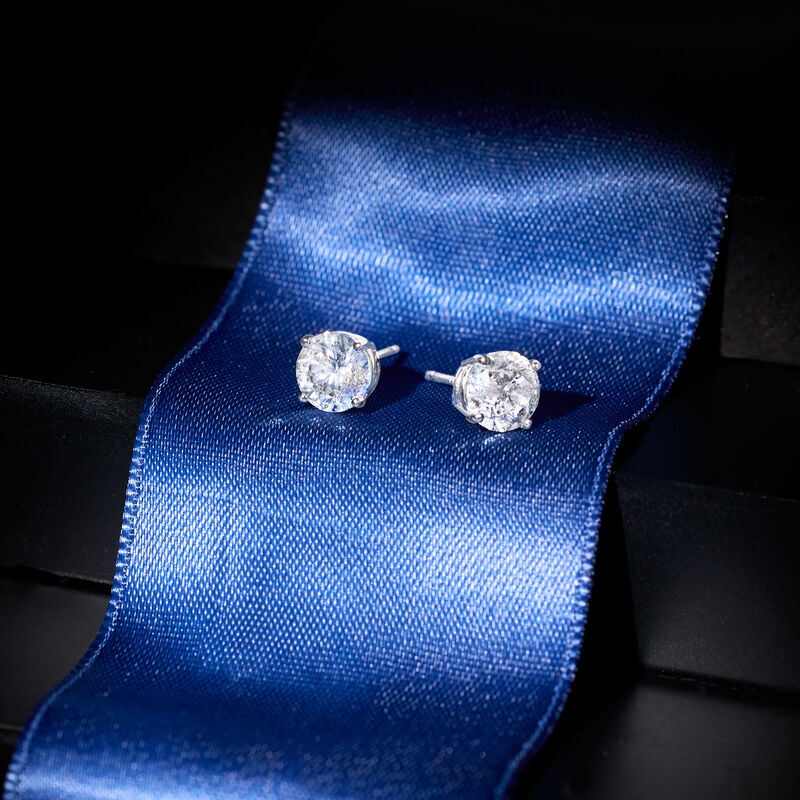 2.00 ct. t.w. Diamond Stud Earrings in Platinum  image number 1