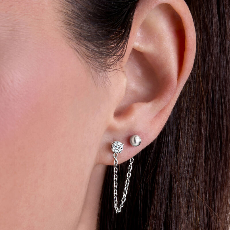 &quot;The Classic&quot; 8-pc. Earring Set with .10 ct. t.w. Diamonds in Sterling Silver  image number 6