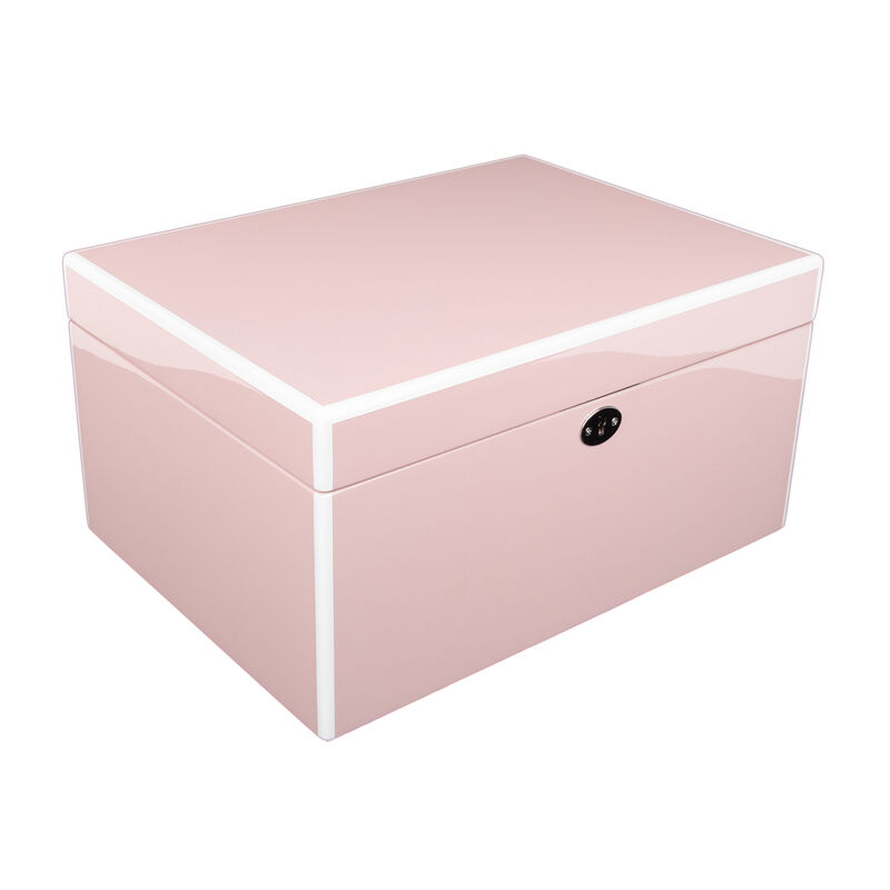 Brouk & Co. &quot;Laurel&quot; Pink Wooden Jewelry Box image number 1