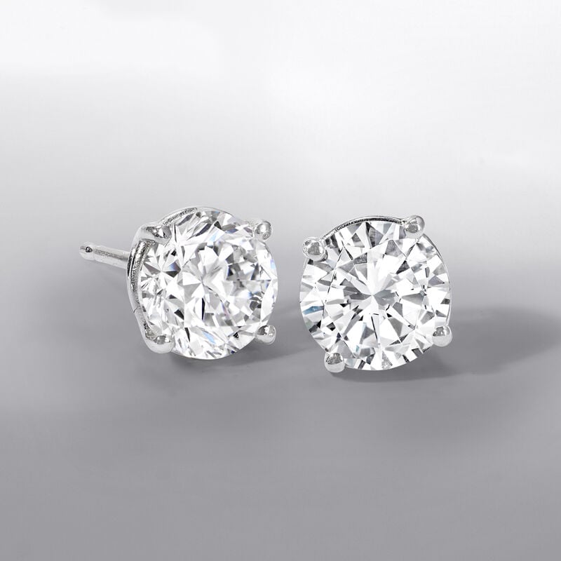 1.50 ct. t.w. Diamond Stud Earrings in 14kt White Gold image number 3