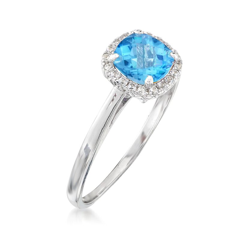 1.20 ct. t.w. Blue and White Topaz Ring Sterling Silver image number 2