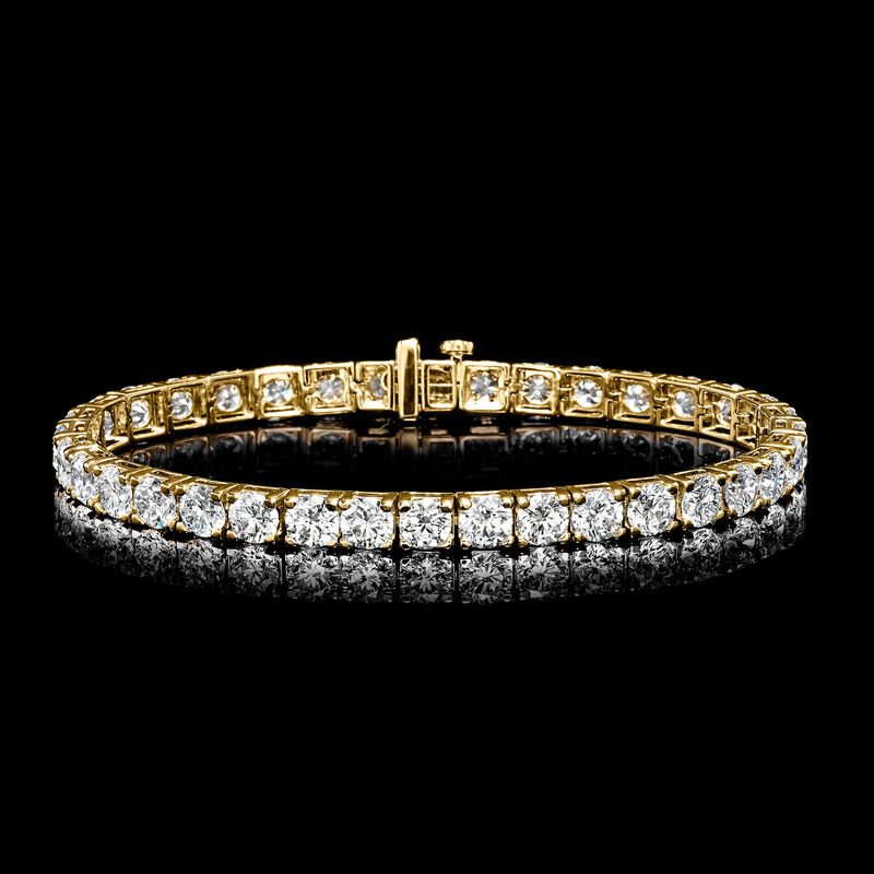 15.00 ct. t.w. Lab-Grown Diamond Tennis Bracelet in 14kt Yellow Gold image number 2