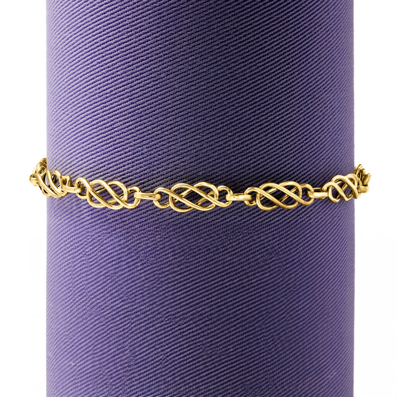 14kt Yellow Gold Double-Infinity Link Bracelet image number 2