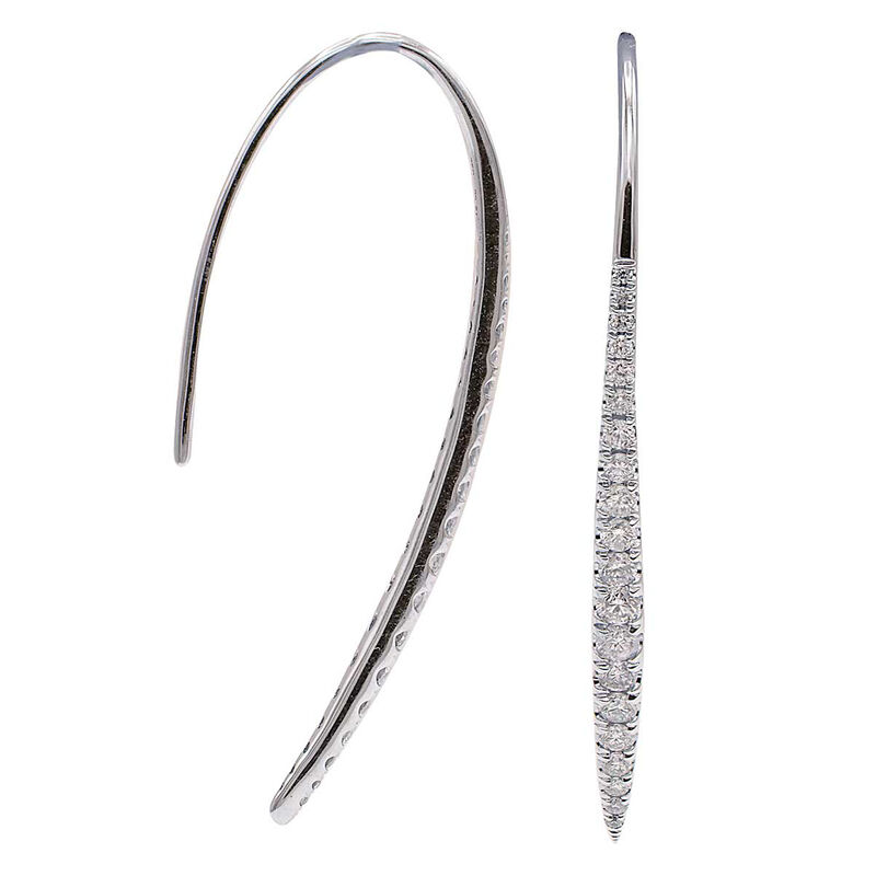 .58 ct. t.w. Diamond Linear Drop Earrings in 18kt White Gold image number 1