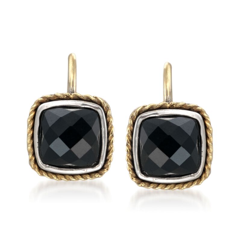 Andrea Candela Black Onyx Earrings in 18kt Yellow Gold and Sterling Silver image number 0
