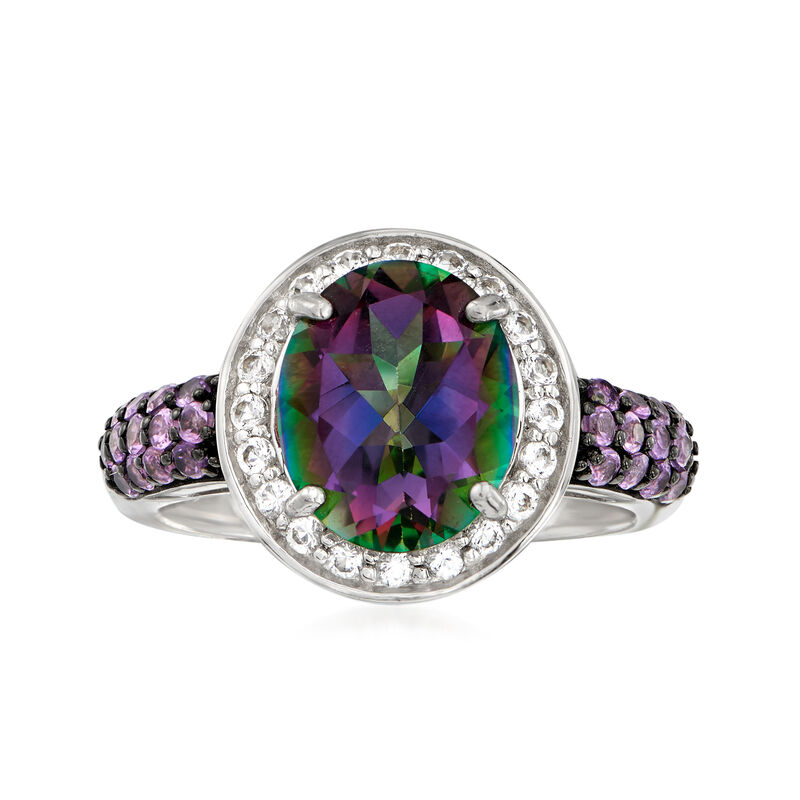 5.30 ct. t.w. Multi-Gemstone Ring in Sterling Silver image number 0