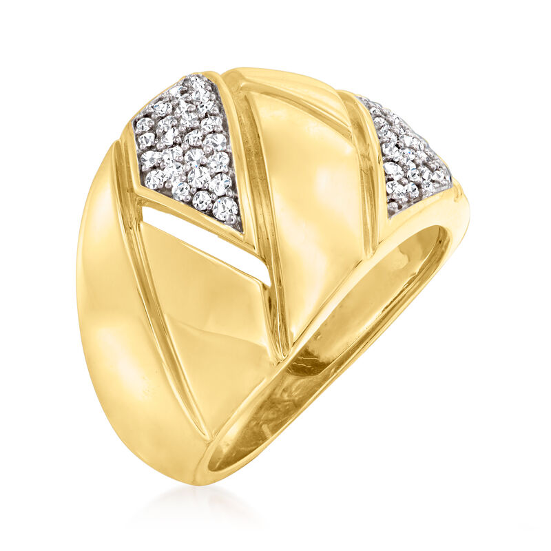 .50 ct. t.w. Diamond Brick-Pattern Ring in 14kt Yellow Gold. Size 8 image number 2