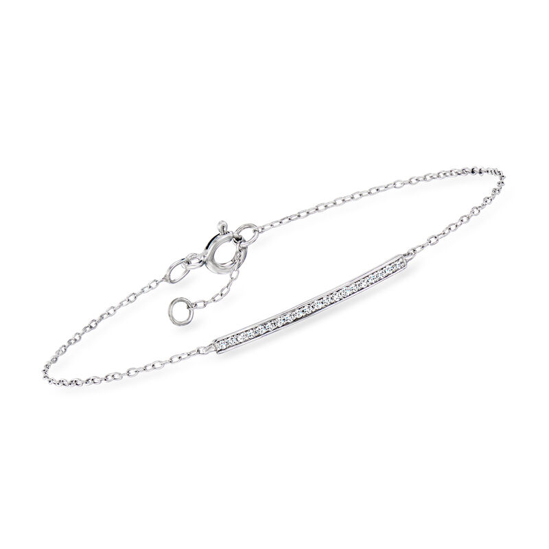 .10 ct. t.w. Diamond Bar Bracelet in Sterling Silver image number 0