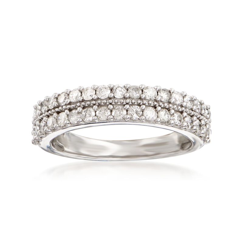 .75 ct. t.w. Diamond Two-Row Ring in Sterling Silver image number 0