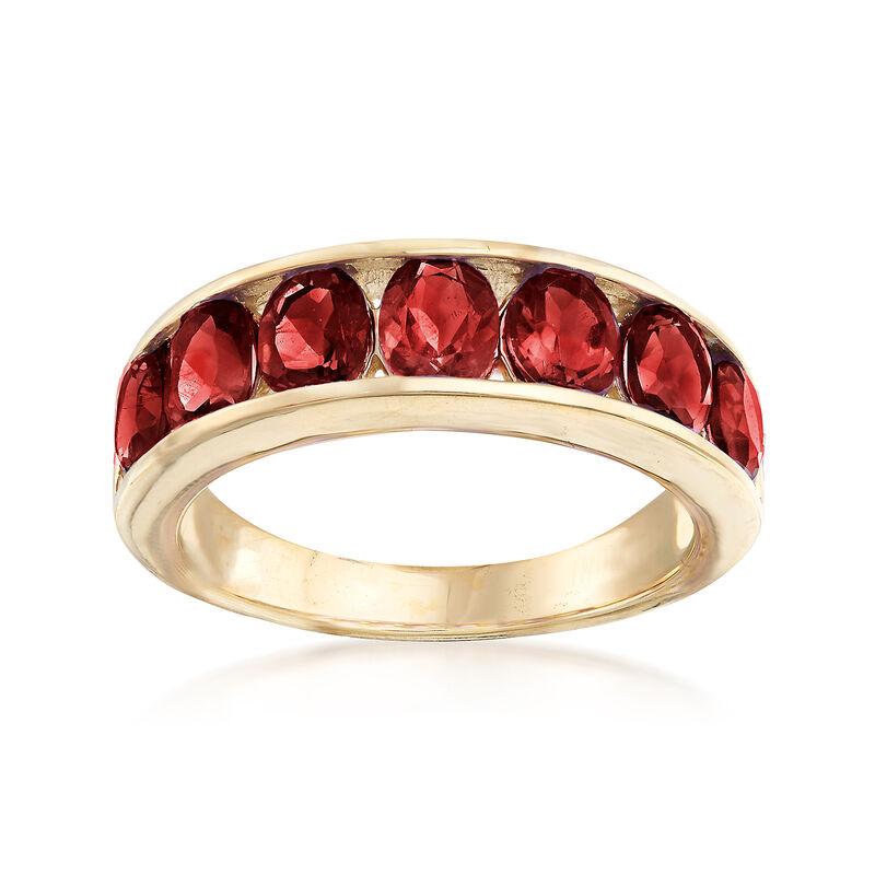 3.10 ct. t.w. Garnet Eternity Band in 14kt Yellow Gold image number 0