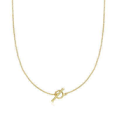 18kt Gold Over Sterling Beaded Toggle Necklace