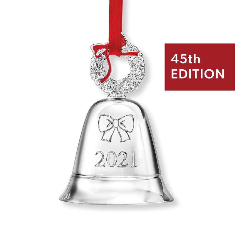 Lenox 2021 Silver Plate Annual Musical Bell Ornament - 45th Edition image number 0