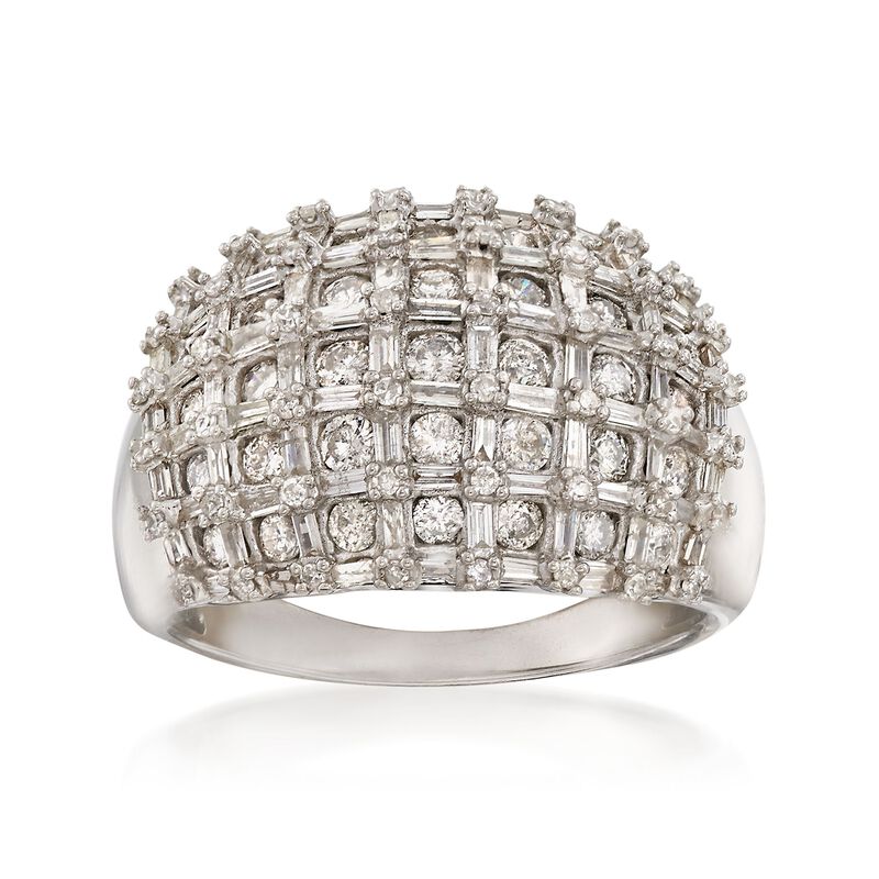 1.95 ct. t.w. Diamond Basketweave Ring in Sterling Silver image number 0