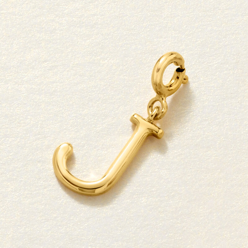 18kt Gold Over Sterling Initial Charm image number 6