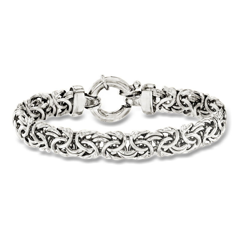 Sterling Silver Medium Byzantine Bracelet image number 0
