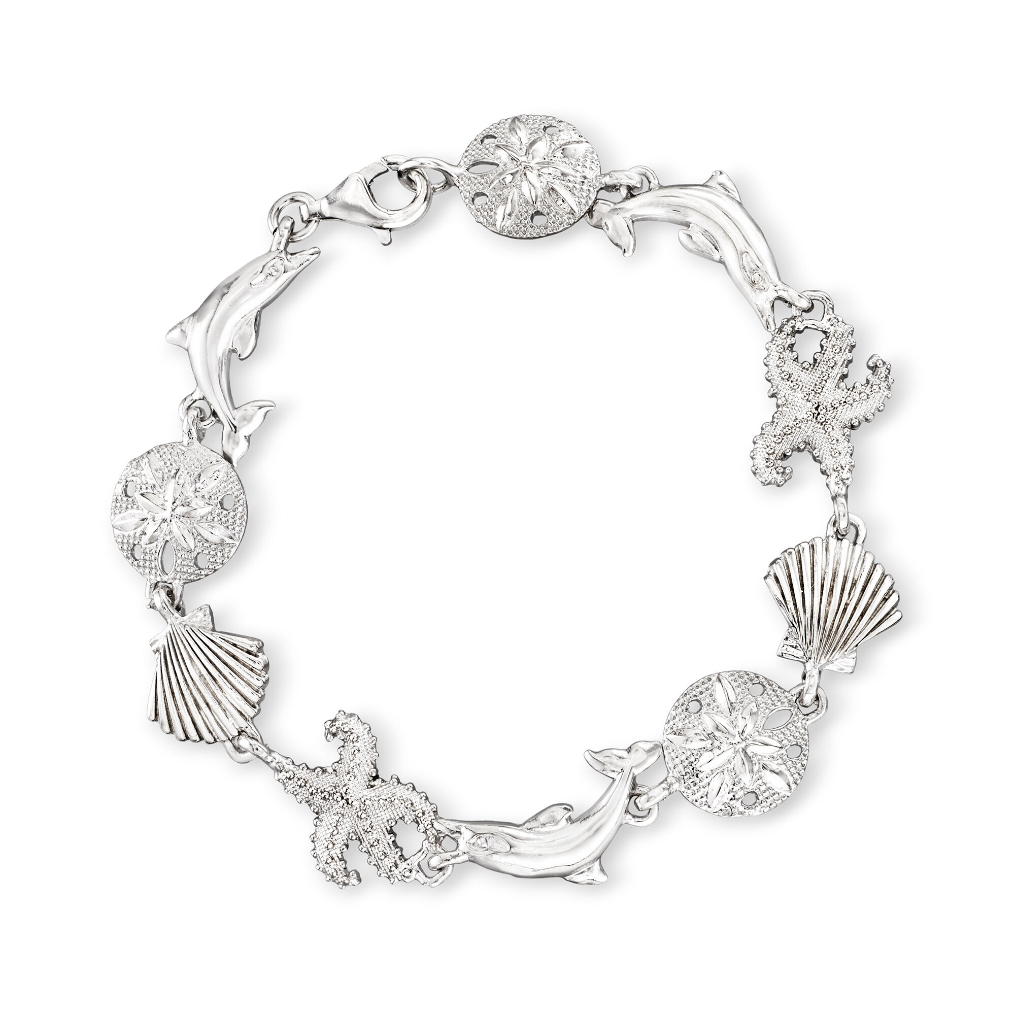 Sterling Silver Sea Life Bracelet