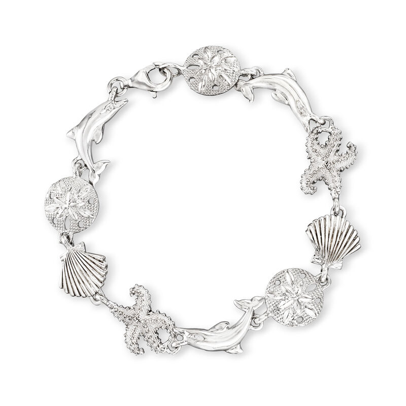 Sterling Silver Sea Life Bracelet image number 2