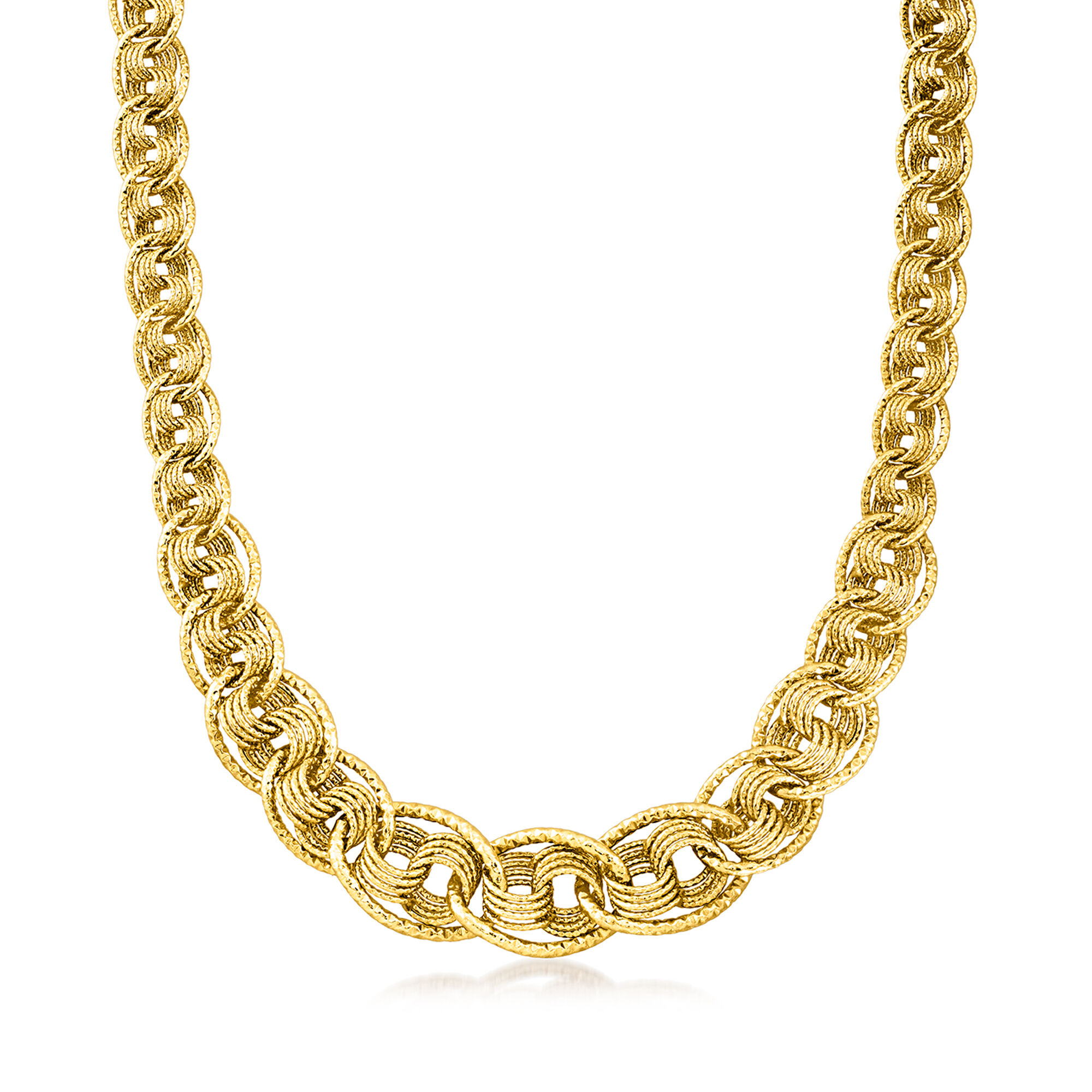 ★ROSEMONT★ 14K necklace RL0158 14kt Yellow Gold Oval Rolo-Link Necklace. 20