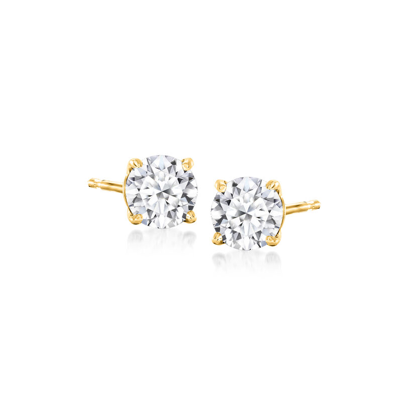 1.00 ct. t.w. Lab-Grown Diamond Stud Earrings in 18kt Gold Over Sterling  image number 0