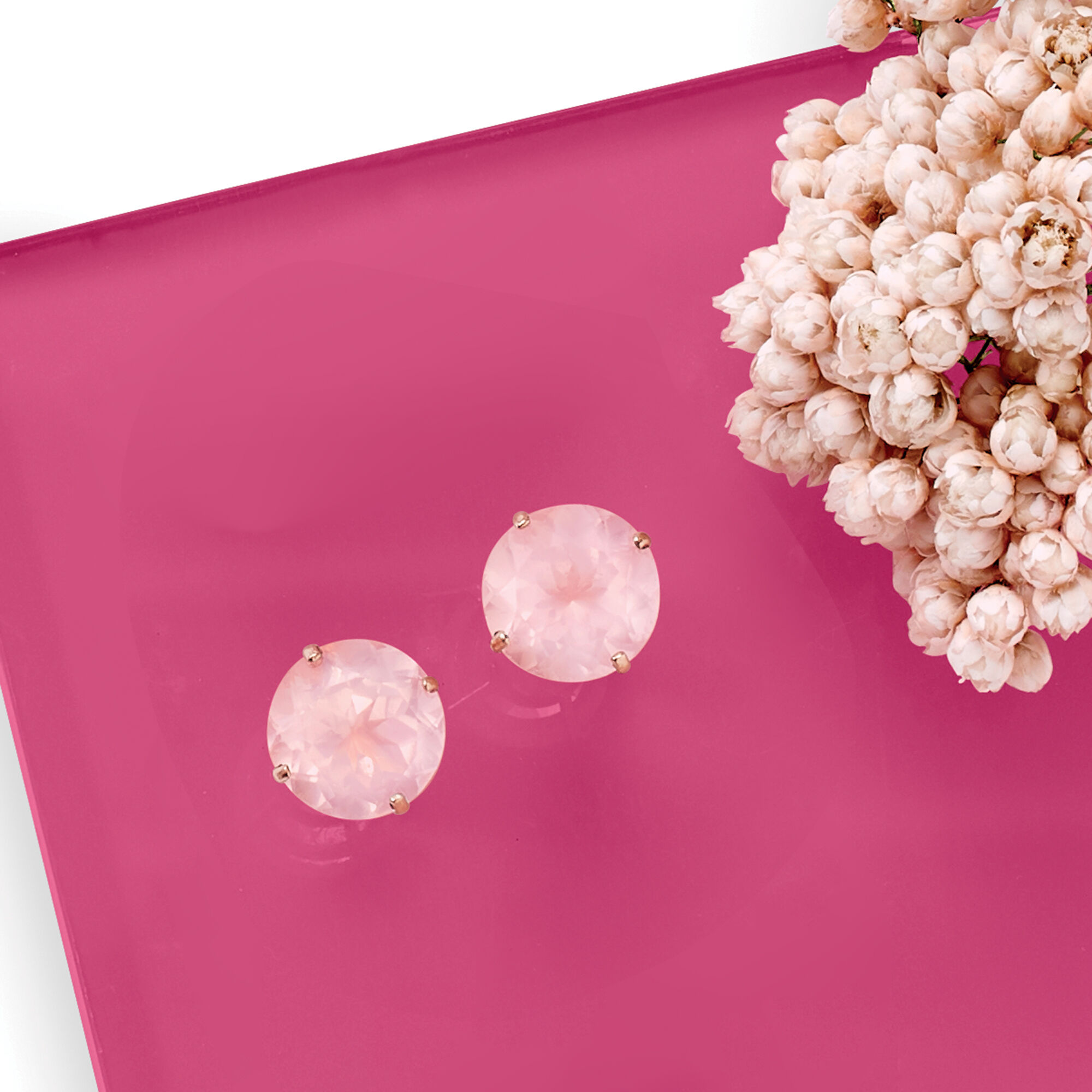 4.80 ct. t.w. Rose Quartz Stud Earrings in 14kt Rose Gold