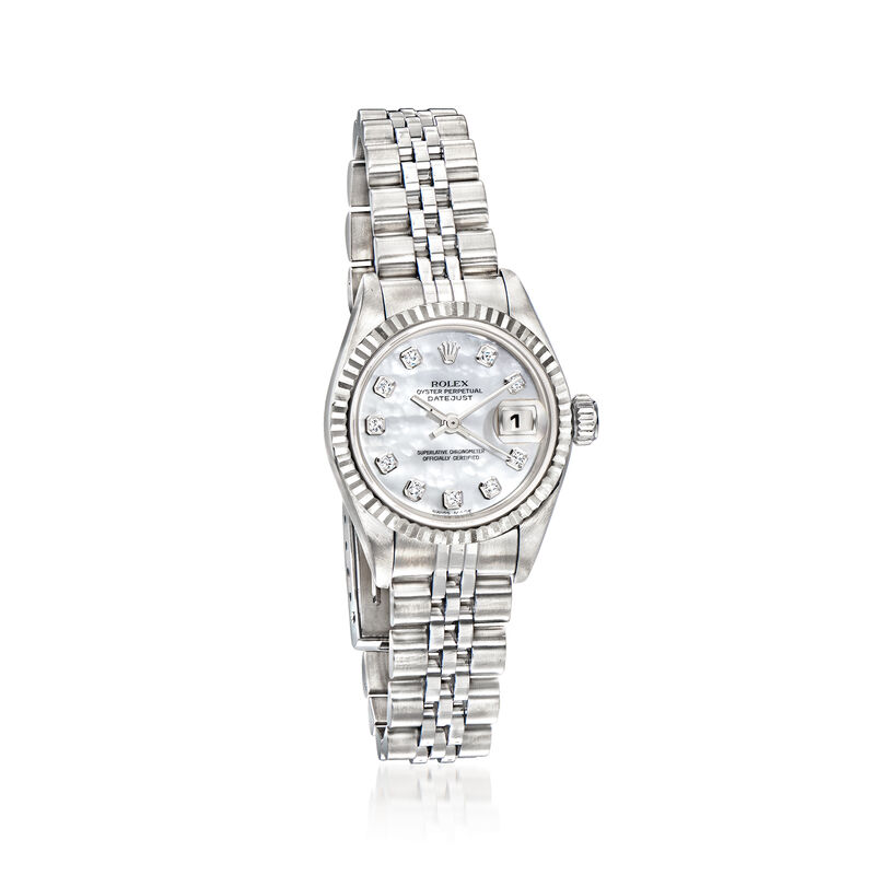 Pre-Owned Rolex Datejust Women's 26mm Automatic Stainless Steel and 18kt White Gold Watch image number 0