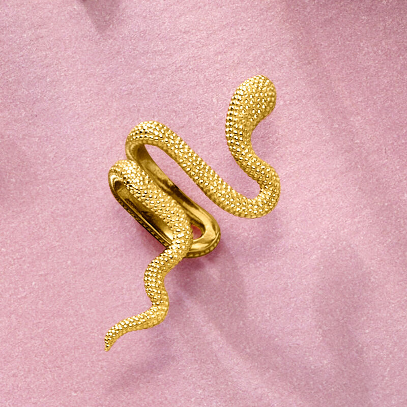 18kt Gold Vermeil Snake Ear Cuff image number 3
