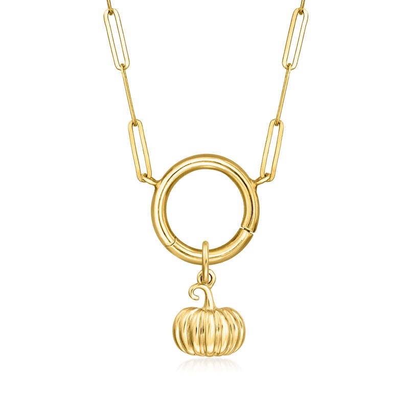 14kt Yellow Gold Pumpkin Charm image number 2