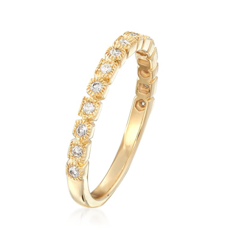 .17 ct. t.w. Diamond Round and Square Motif Ring in 14kt Yellow Gold image number 2