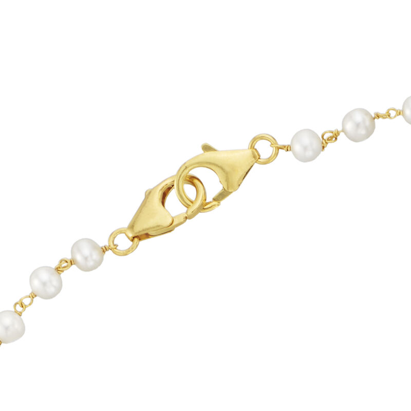 2-In-1 Cultured Pearl Necklace and Eyeglass Chain in 18kt Gold Over Sterling image number 5