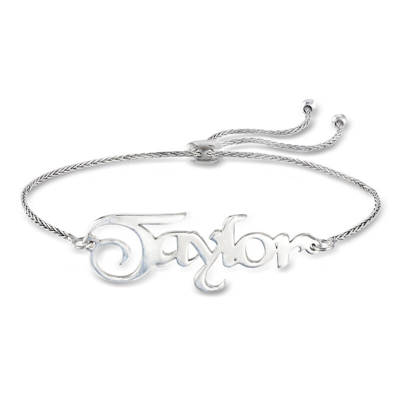 Sterling Silver Personalized Name Bolo Bracelet image number 0