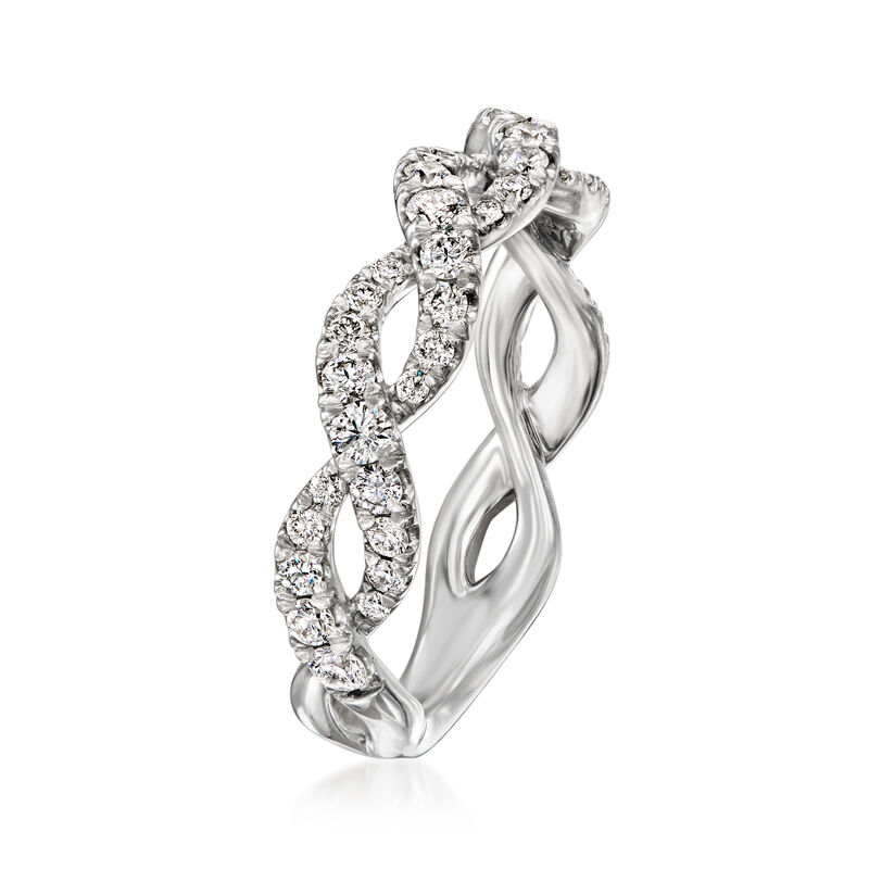 Gabriel Designs .60 ct. t.w. Diamond Woven Ring in 14kt White Gold image number 2