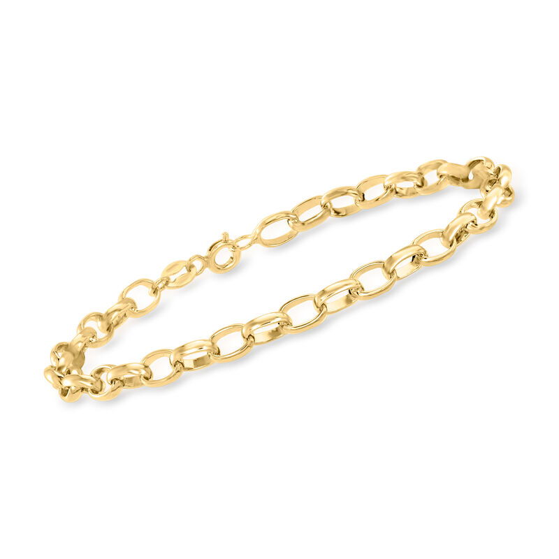 Italian 14kt Yellow Gold Cable-Link Bracelet image number 0