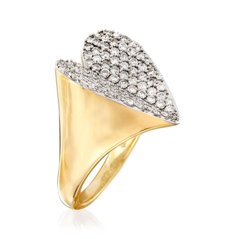 1.00 ct. t.w. Diamond Heart Ring in 14kt Yellow Gold image number 2