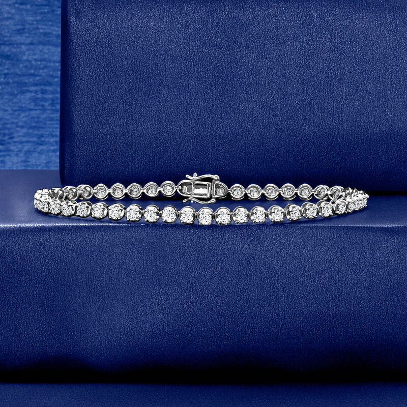 3.00 ct. t.w. Diamond Tennis Bracelet in 14kt White Gold image number 3