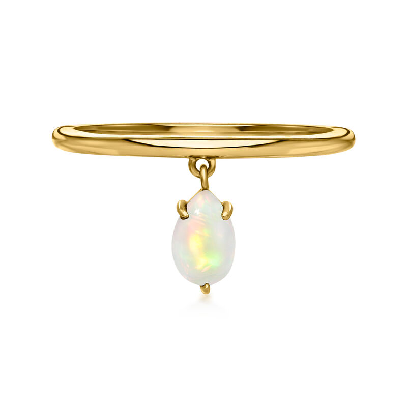 Opal Charm Ring in 10kt Yellow Gold image number 0