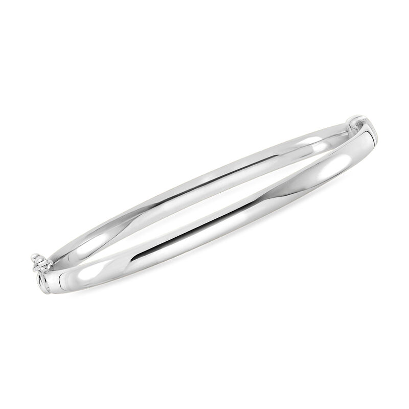 4mm Sterling Silver Bangle Bracelet image number 0