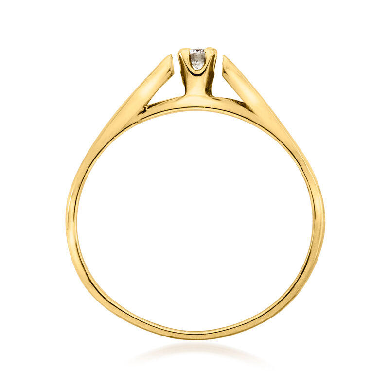 C. 1990 Vintage .10 ct. t.w. Diamond Two-Stone Ring in 14kt Yellow Gold. Size 5.75 image number 3