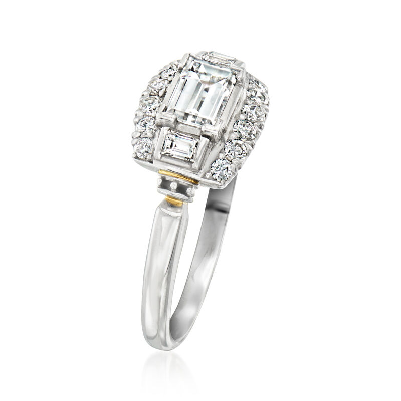 C. 1970 Vintage .76 ct. t.w. Diamond Ring in Platinum. Size 5.5 image number 2