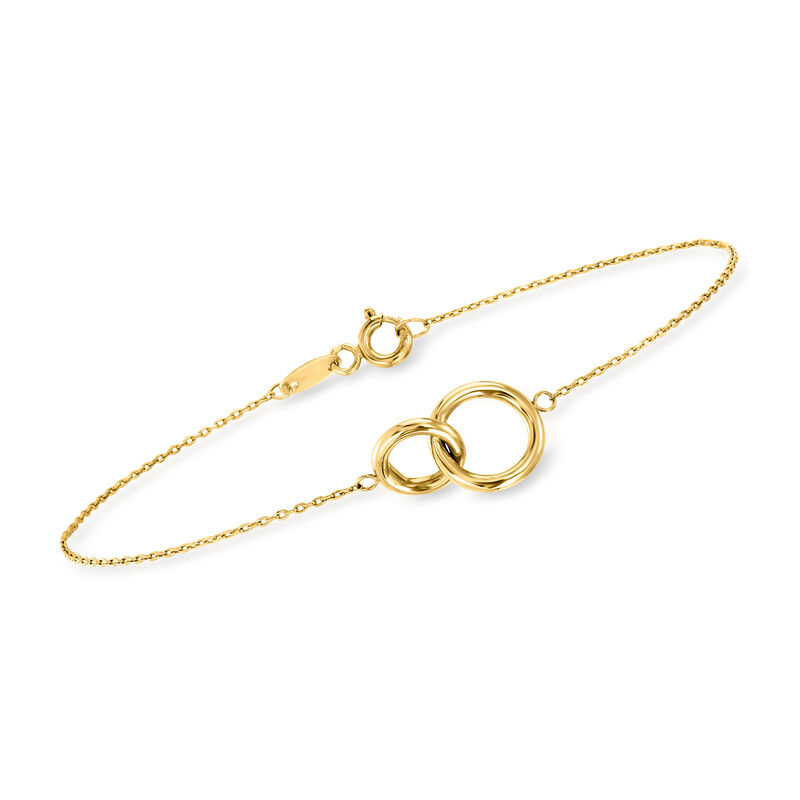 14kt Yellow Gold Circle Bracelet. 7&quot; image number 0