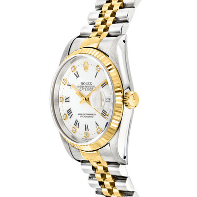 Pre-Owned Rolex Datejust Men's 36mm Automatic Stainless Steel and 18kt Yellow Gold Watch