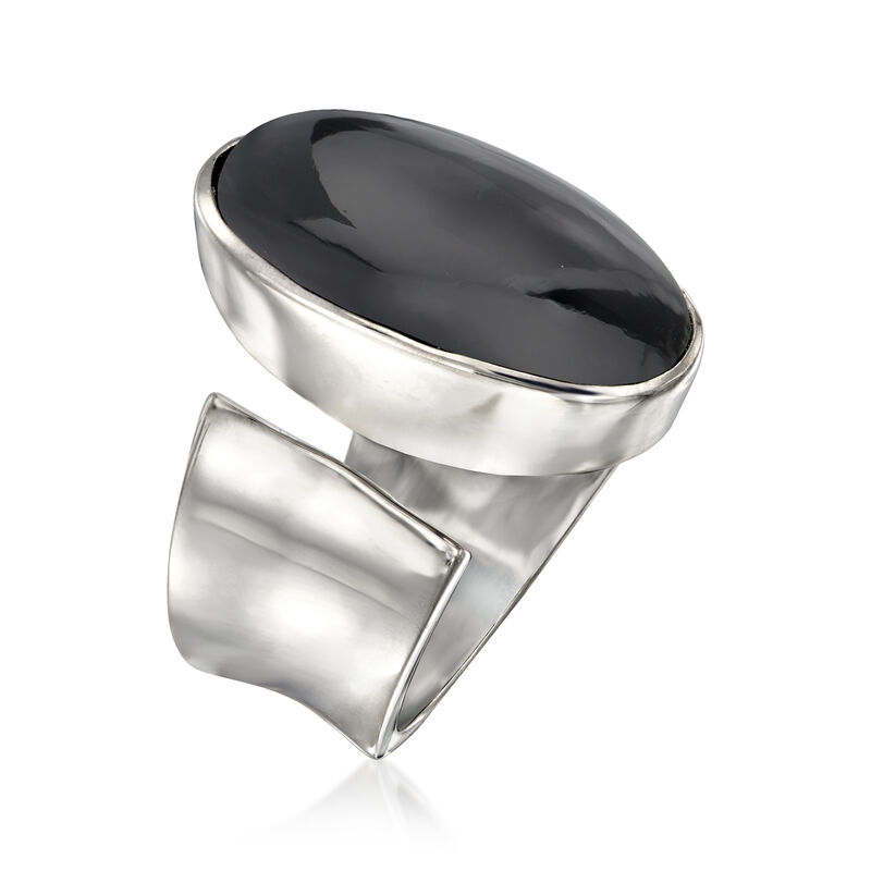 Onyx Wrap Ring in Sterling Silver image number 2