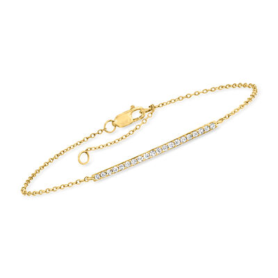.20 ct. t.w. Diamond Bar Bracelet in 14kt Yellow Gold