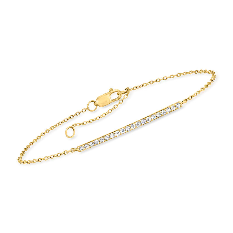 .20 ct. t.w. Diamond Bar Bracelet in 14kt Yellow Gold image number 0