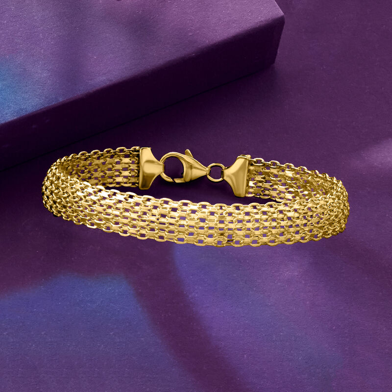 Italian 14kt Yellow Gold Bismark-Link Bracelet. 8.5" image number 3